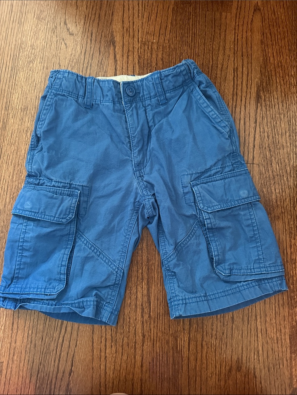 EUC GAP Boys Blue Cargo Shorts Size 8, Adjustable Waist, 100% cotton